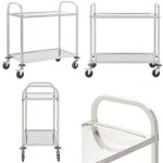Chariot de cuisine � 2 niveaux 95x45x83, 5 cm acier inoxydable - chariot de cuisine - chariot de service ...