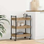 Chariot de cuisine ch�ne artisanal 50 x 30 x 70 cm vidaxl