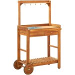 Chariot de cuisine - desserte de cuisine - meuble de rangement de jardin bois d'acacia 92x43, 5x141, ...