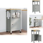 Chariot de cuisine monza 48x40x90 cm bois massif de pin - chariot de cuisine - chariot � l�gumes - meuble ...