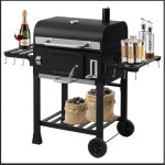 Chariot de cuisson au charbon de bois, bbq grill xxl chariot � barbecue avec couvercle, thermom�tre, ...