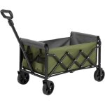 Chariot de jardin 66x41x44. 5 cm, avec quatre roues tout - terrain, tissu oxford 600d, poign�e r�glable, ...