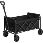 Chariot de jardin 66x41x44. 5 cm, avec quatre roues tout - terrain, tissu oxford 600d, poign�e r�glable, ...