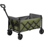 Chariot de jardin 66x41x44. 5 cm, avec quatre roues tout - terrain, tissu oxford 600d, poigne rglable, ...