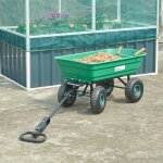 Pro. tec - chariot de jardin corfinio benne basculante capacité de charge 250 kg vert noir Pro. tec - chariot de jardin corfinio benne basculante capacité de charge 250 kg vert noir