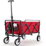 Liferun - chariot de jardin chariot enfant chariot de transport pliable chariot de plage max. 60kg poign�e ...