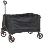 Outsunny - chariot de jardin pliable 155l - chariot de transport - chariot de plage max 100kg - noir Outsunny - chariot de jardin pliable 155l - chariot de transport - chariot de plage max 100kg - noir