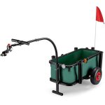Chariot de pche vert noir 1600 x 500 x 800 mm charge 50 kg remorque de vlo diable transport matriel ...