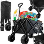Chariot de plage, roues �paisses, noir, plage, montagne, pliable, brouette