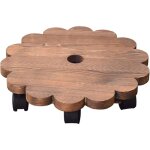 Chariot de plantes support roulant antid�rapant, soucoupe pot fleur roulettes, porte plante bois planche ...