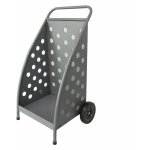 Chariot � roulettes - gris 65 x 48 x h 90 cm