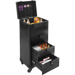 Chariot de salon de coiffure � trois tiroirs, chariot de manucure � roulettes, chariot de maquillage ...