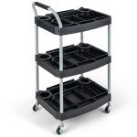 Chariot servante d'atelier  3 niveaux avec roues universelles chariot  outils roulant sparateur multiple ...