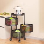 Chariots de service, chariot de cuisine fruits lgumes, resserre ronde rotative, desserte  roulettes, ...