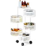 Chariots de service, chariot de cuisine fruits lgumes, resserre ronde rotative, desserte  roulettes, ...