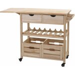 Jamais utilis] chariot de service hhg 016, chariot de cuisine chariot de cuisine auxiliaire chariot ...