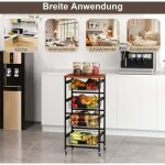Chariot de service a roulettes casier a legumes avec paniers coulissants pour cuisine salle a manger ...