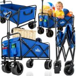 Chariot de transport touristique pliable pour plage, remorque de camping de 100 kg