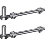 Charni�re de portail m12, 2pcs quincaillerie � ?illet de champ robuste 16mm crochet pour goupille de ...