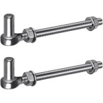 Charnire de portail m12, 2pcs quincaillerie  ?illet de champ robuste 16mm crochet pour goupille de ...