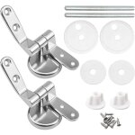 Charni�re de toilette en alliage de zinc, ensemble de fixation pour abattant de toilette argent� (accessoires ...