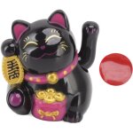 Chat porte - bonheur chinois fortune chat dcoration agitant bras lumire solaire induction statue figurine ...