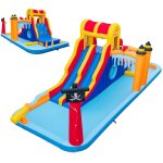 Château gonflable en forme boîte avec toboggan aquatique & mur d'escalade charge 90kg pour 3 enfants ... Château gonflable en forme boîte avec toboggan aquatique & mur d'escalade charge 90kg pour 3 enfants ...