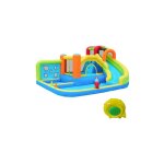 Chteau gonflable avec souffleur, trampoline, toboggan aquatique, mur de lancer, support de basket, mur ...