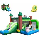 Costway chteau gonflable sur thme de l'hiver avec toboggan & souffleur 735w, maison de saut gonflable ...