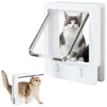 Chatiere pour chat chien - chati�re magn�tique avec verrou rotatif � 4 voies pour chat 27. 5246cm