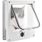 Chati�re pour chat, chati�re imperm�abiliser avec verrou rotatif � 4 voies pour chat, petit chien, facile ...