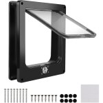 Chati�re pour chat int�rieur noir magn�tique, porte chat 27 23, 5 5, 5 cm, trappe chat 4 voies d'acc�s ...