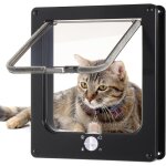 Chati�re pour chat - porte de s�curit� silencieuse pour animal domestique avec serrure � 4 voies - chati�re ...