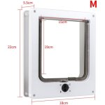 Chati�re �tanche avec serrure rotative � 4 voies pour chat, petit chien, facile � installer et � utiliser, ...