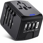 Vente chaude - adaptateur de voyage, adaptateur de prise universel avec ports usb de type c + 3 et prise ...