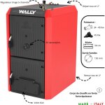 Klimosz - chaudire bois en fonte wally / sime solida s 5 avec rgulateur de tirage  chainette