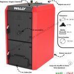 Klimosz - chaudire bois en fonte wally / sime solida s 7 avec rgulateur de tirage  chainette