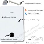 Elm leblanc - chaudire gaz egalis ballon icondens gvb ic 24 / 48 - 1mn complte (ventouse + fixation) ...