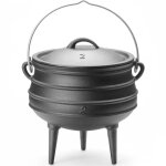 Chaudron en fonte, marmite de chasse, pour dessus de feu, pour soupes et rago�ts, diam�tre 245 x 280 ...