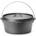 Chaudron en fonte, marmite de chasse, pour feu de camp, pour soupes et ragoûts, diamètre 310 x 155 mm, ... Chaudron en fonte, marmite de chasse, pour feu de camp, pour soupes et ragoûts, diamètre 310 x 155 mm, ...