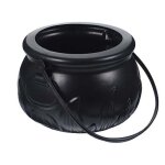 � chaudron noire en plastique de sorci�re assistant d�coration seau bonbons