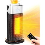 Chauffage d'ambiance, chauffage 3 en 1 avec humidificateur et lumire d'ambiance de flamme 3d, chauffage ...