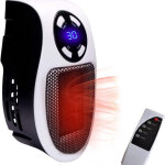 Chauffage d'appoint 350 w, prise murale d�port�e, comme � la t�l�vision, avec thermostat r�glable, minuterie ...