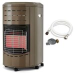 Chauffage d'appoint gaz calgary taupe - prt  l'emploi livr avec tuyau et dtendeur - intrieur - brleur ...