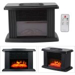 Chauffage de chemine lectrique 1000w, portable, uniforme rapide, pole de table lectrique avec tlcommande ...