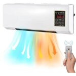 Chauffage et climatiseur portables combin�s, chauffage �lectrique mural 2 en 1 pour bureau et chambre ...