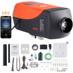 Vevor chauffage diesel 12 v 5 kw consommation 0, 16 - 0, 52 l / h rechauffeur deair diesel 8 - 36 ? reglable ...
