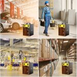 Chauffage lectrique industriel 5000w - robuste, soufflant avec thermostat & protection surchauffe pour ...