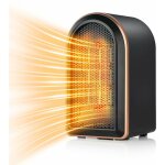 Jusch - chauffage lectrique, radiateur soufflant en cramique ptc 1200 w avec thermostat, 2 rglages ...