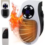 Chauffage enfichable 500w, fainfun mini chauffe - air lectrique socket, chauffage d'espace mural avec ...